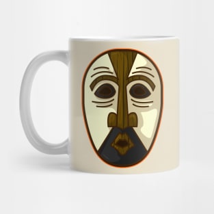 Ancient aboriginal black and white african mask design Mug